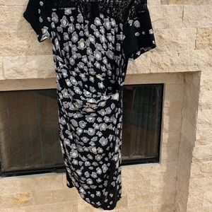 Sea New York Dress Size 2 in Black with Pattern